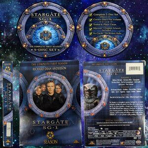 Stargate SG-1 Complete First Season DVD 5-Disc Set Vol 1-3 w/ Slipcover Tested